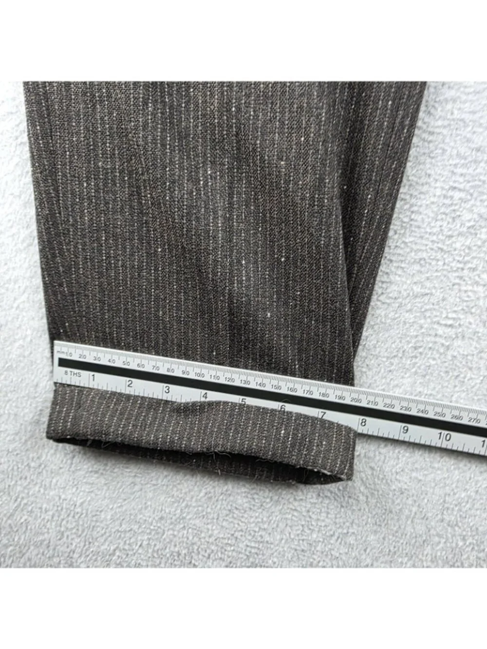 Perry Ellis Tuscany Barolo Pants Mens 36x34 Gray Wool Cashmere Dress NWT